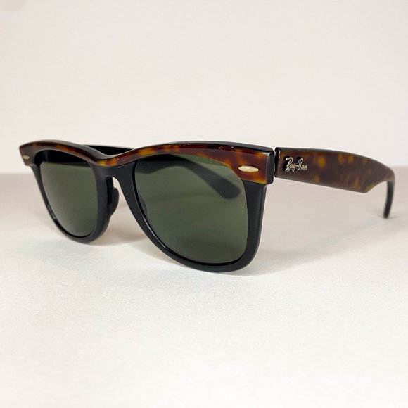 Rare Vintage B & L Ray-Ban Wayfarer Tortoiseshell Sunglasses - Picture 1 of 9
